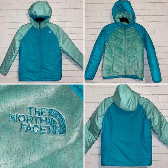 The North Face Other - THE NORTH FACE $120 Reversible Perseus Jacket Girls 14-16 Blue / Green EUC